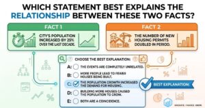 which statement best explains the relationship between these two facts